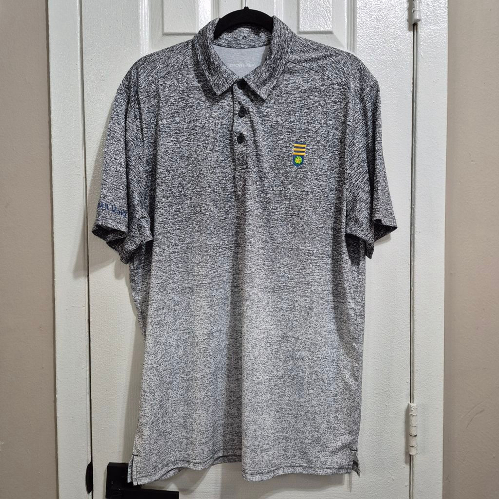 Men's SPORT-TEK Gray Black Ombre Polo Shirt L